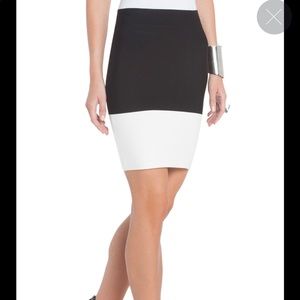 BCBGMAXAZRIA Scarlett Color-blocked Power Skirt